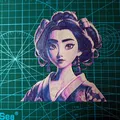 HueForge - Geisha, Phong Cách Disney Hiện Đại (Nghệ Thuật AI) - Thumbnail 2