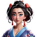 HueForge - Geisha, Phong Cách Disney Hiện Đại (Nghệ Thuật AI) - Thumbnail 3
