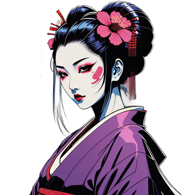 HueForge - Geisha (Nghệ thuật AI) - Image 1