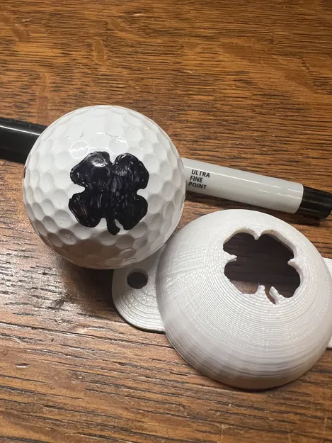 Khuôn Vẽ Dập Lỗ Dập Lỗ Bóng Golf Hình Cỏ 4 Lá Shamrock - Image 1