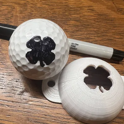 Khuôn Vẽ Dập Lỗ Dập Lỗ Bóng Golf Hình Cỏ 4 Lá Shamrock