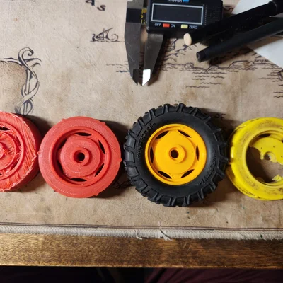 Bánh Xe Lốp Máy Kéo ERTL 80mm Cho Xe John Deere Đúc