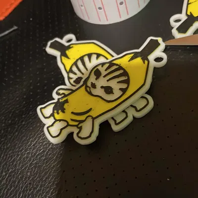 Móc Khóa Mèo Chuối Vui Vẻ