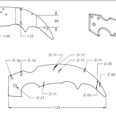 Cán Dao Mẫu Replica Cho Cold Steel Espada Bản Lớn