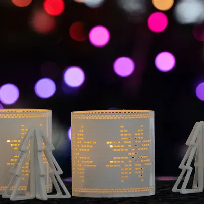 Đèn lồng họa tiết bông tuyết