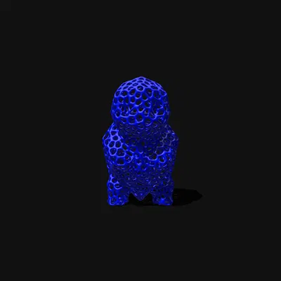 Squirtle Phong Cách Voronoi Low Poly