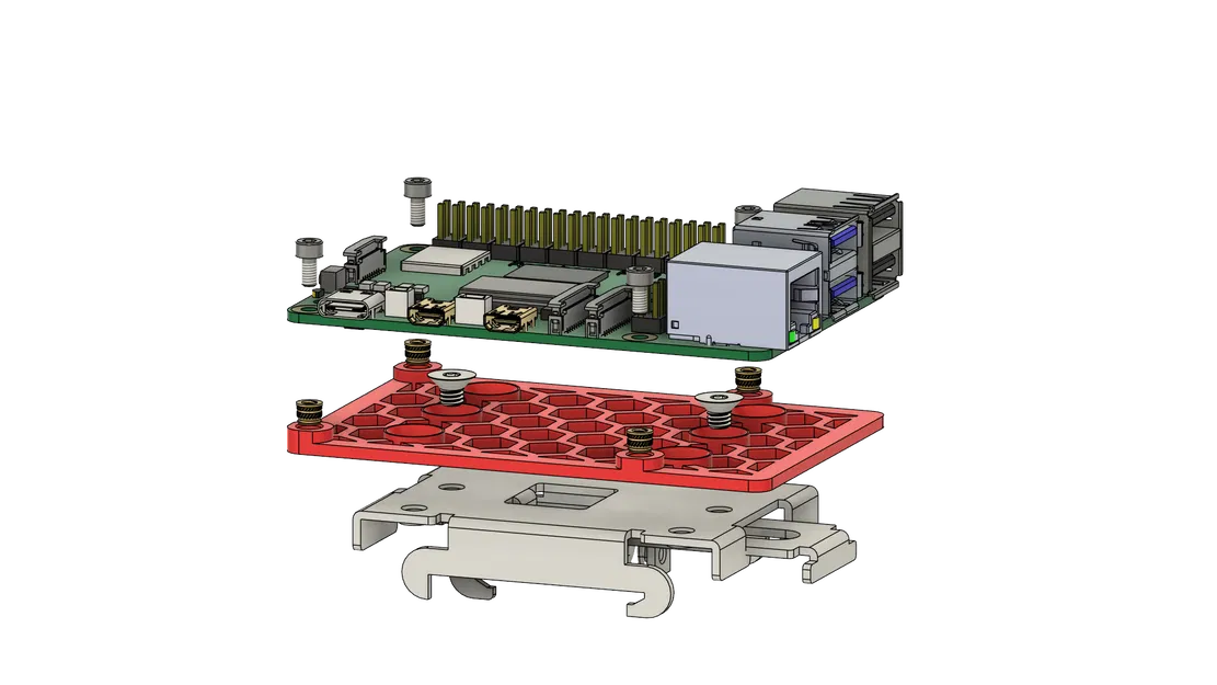 Giá đỡ Raspberry Pi 5 cho Khóa DIN SSR - Image 1