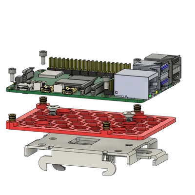 Giá đỡ Raspberry Pi 5 cho Khóa DIN SSR
