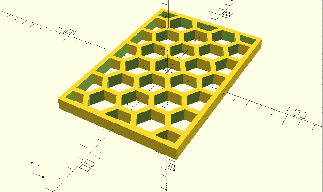 Trình tạo Lưới Lục giác trong OpenSCAD - Image 1