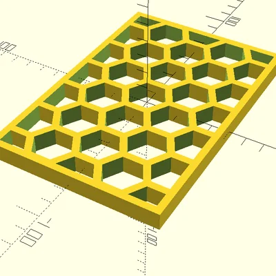 Trình tạo Lưới Lục giác trong OpenSCAD