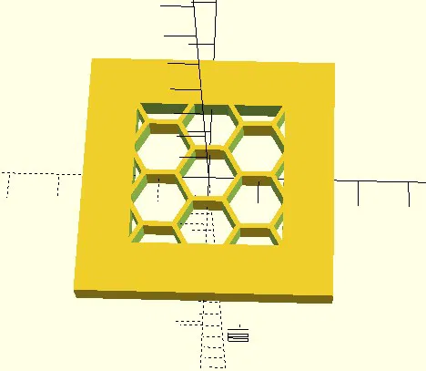 HEX Grid -SCAD - Tường Khung Độc Lập Chiều Rộng - Image 1