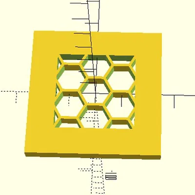 HEX Grid -SCAD - Tường Khung Độc Lập Chiều Rộng