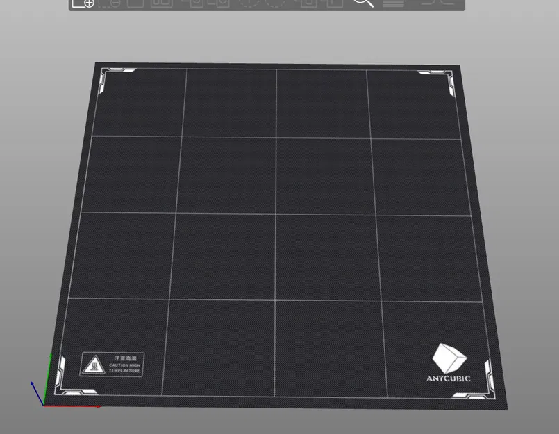 Anycubic Kobra 2 Max - Vân Lưới Xám Kiểu Dáng Tấm Lót - Image 1