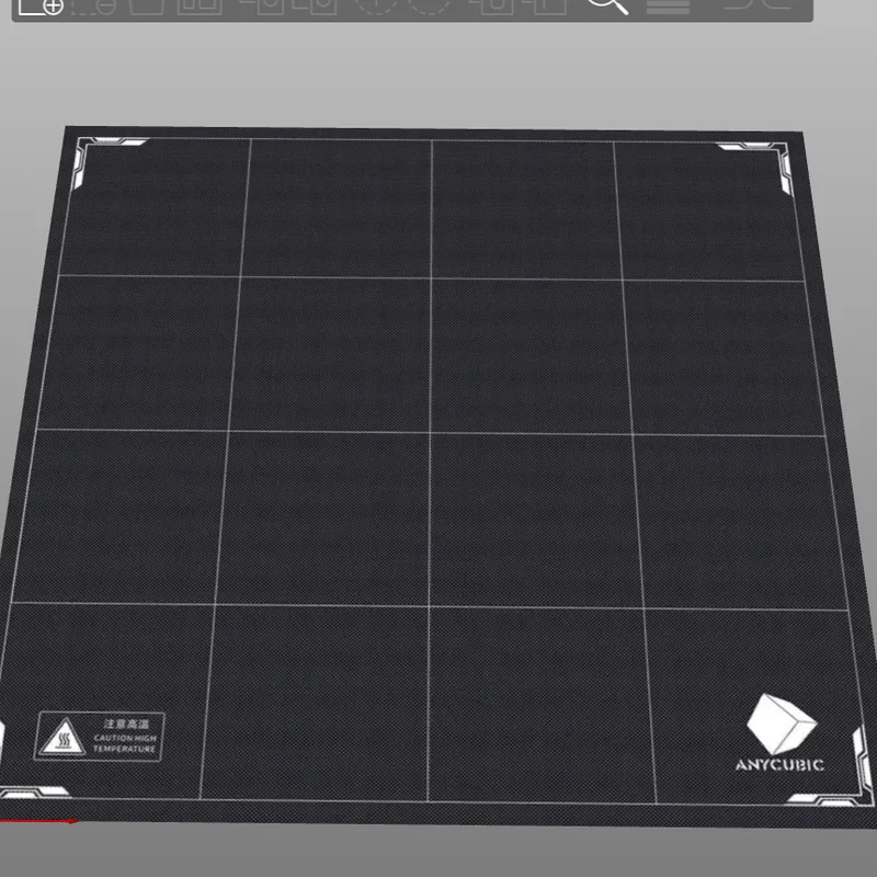 Anycubic Kobra 2 Max - Vân Lưới Xám Kiểu Dáng Tấm Lót