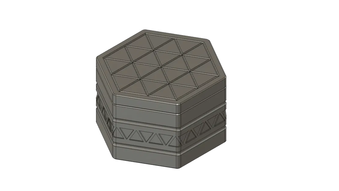 Xếp hình lục giác có hộp và nắp, không cần support - Image 3