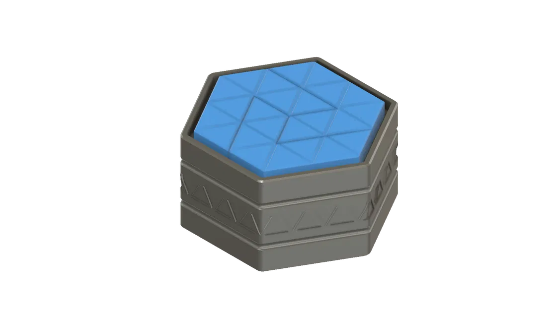 Xếp hình lục giác có hộp và nắp, không cần support - Image 4