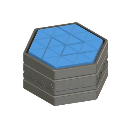 Xếp hình lục giác có hộp và nắp, không cần support