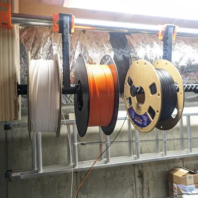 Giá đỡ cuộn dây Prusa i3 cho thanh tròn, giải pháp treo cuộn dây dễ dàng
