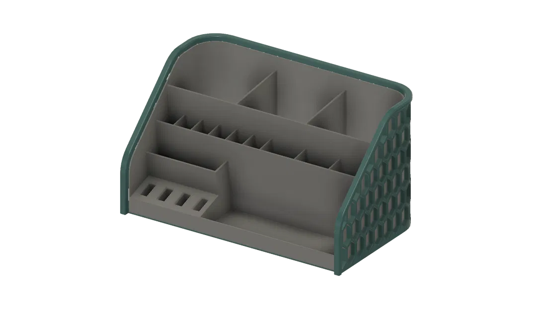 Bộ Sắp Xếp Bàn Làm Việc - Hộp Đựng Bút với Rổ Lục Giác 'Đan' - Image 2