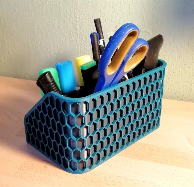 Bộ Sắp Xếp Bàn Làm Việc - Hộp Đựng Bút với Rổ Lục Giác 'Đan' - Image 5