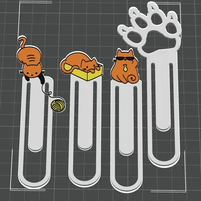 Bộ Sưu Tập 8 Bookmark "Charming Critters": Mèo Tinh Nghịch & Chân Chó Trung Thành