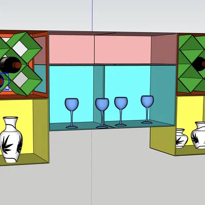 ORGANIZZATORE GT156 - Kệ đựng rượu, ly và cốc