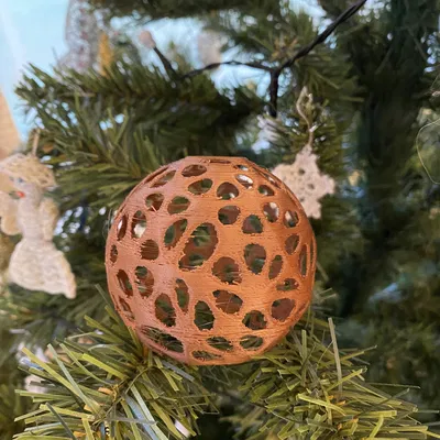 Quả Cầu Giáng Sinh Họa Tiết Voronoi