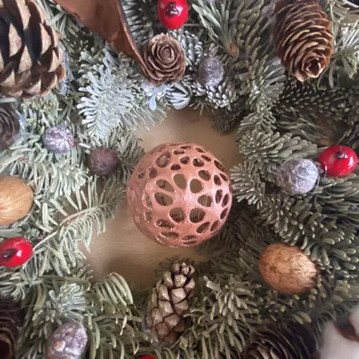 Quả Cầu Giáng Sinh Họa Tiết Voronoi