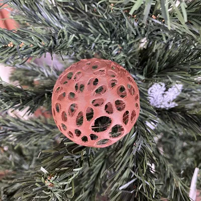 Quả Cầu Giáng Sinh Họa Tiết Voronoi