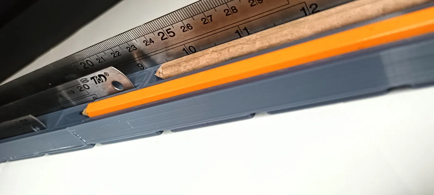 Khuôn Giữ Thước Kẻ & Bút Chì Gridfinity - Bộ Tổ Chức Chia Đôi 1x9 - Image 2