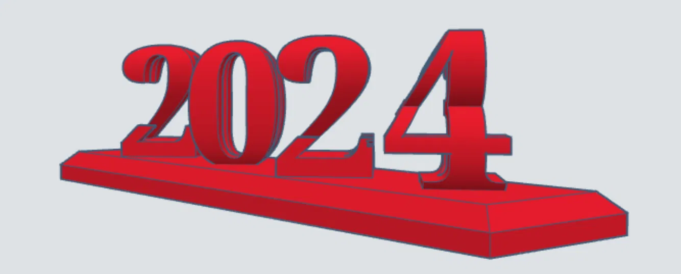 Chữ Lật Silvester 2023-2024 (50x200mm) - Image 2