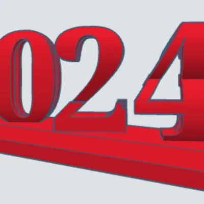 Chữ Lật Silvester 2023-2024 (50x200mm)