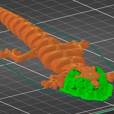 Mô hình 3D Gấu Thằn Lằn