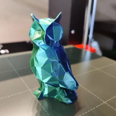 Cú Giấy Hình Khối Đơn Giản (Low Poly Owl)