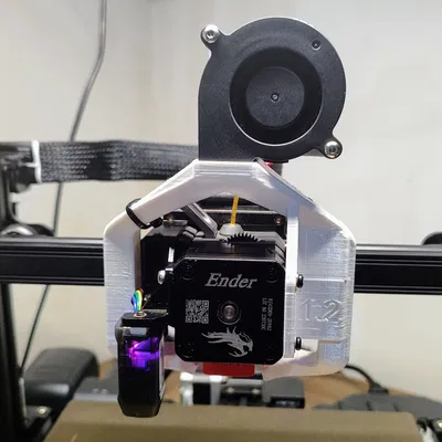 CHỈNH SỬA - Ống dẫn quạt làm mát Ender 3 S1 - cho quạt 5015 - nhìn rõ lớp đầu tiên