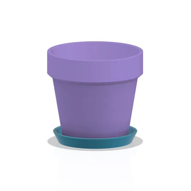 Chậu Cây Đơn Giản, Chậu Hoa Kèm Khay - Image 1