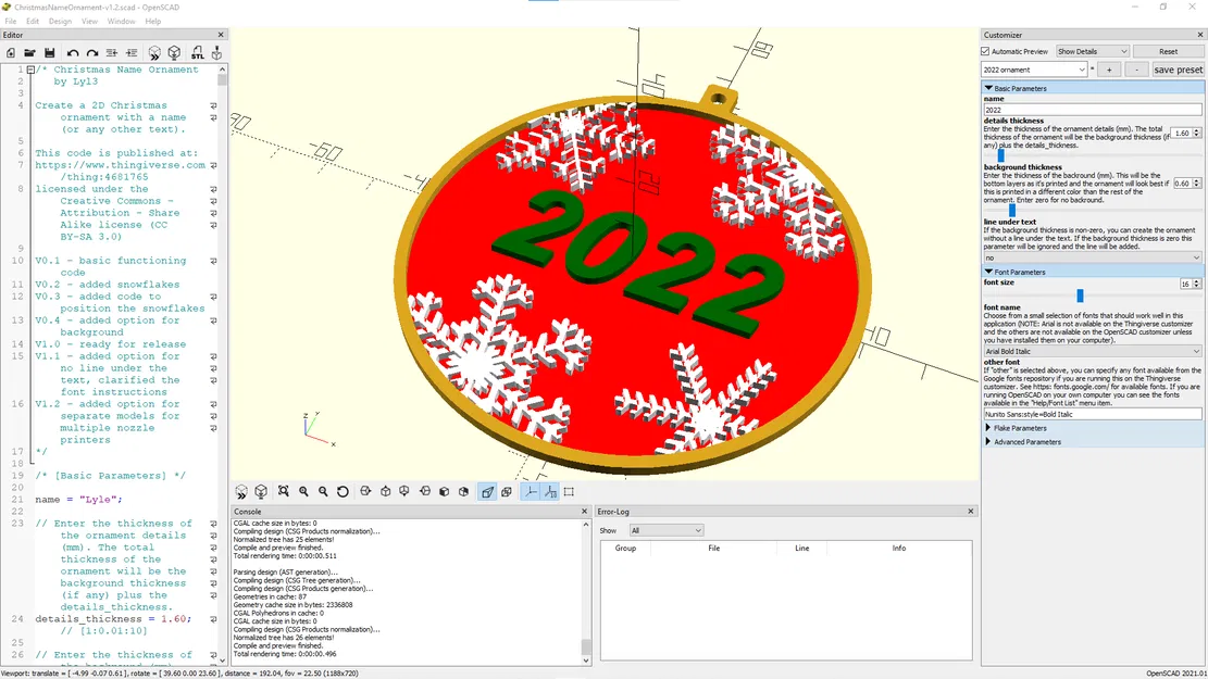 Trang trí Giáng sinh Tùy chỉnh - Trang trí Tên Bông tuyết - Image 6
