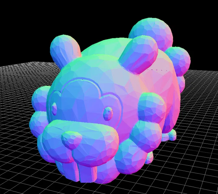 Mô Hình Bidoof Pokemon Phong Cách Low Poly - Image 1
