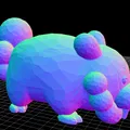 Mô Hình Bidoof Pokemon Phong Cách Low Poly - Thumbnail 2