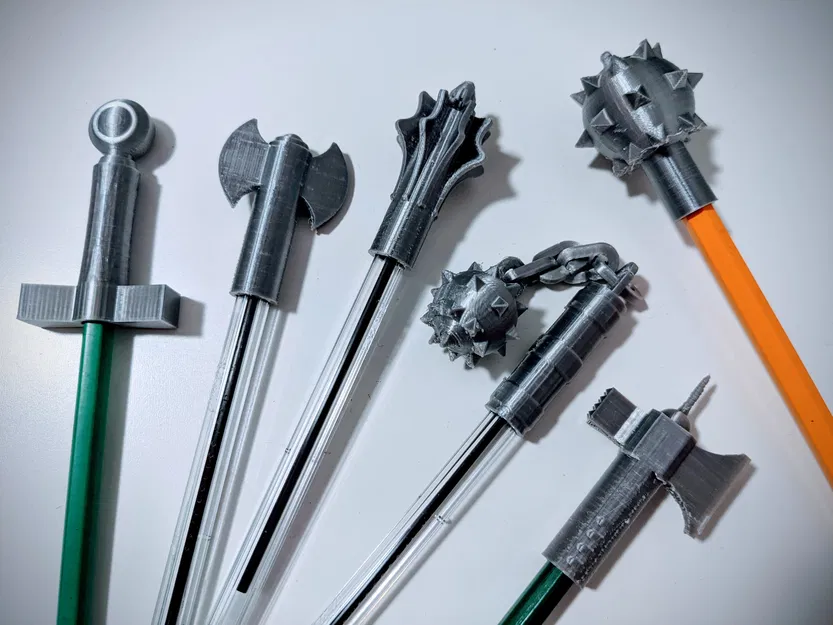 Nắp Bút Bi Kiểu Vũ Khí Trung Cổ - Image 1