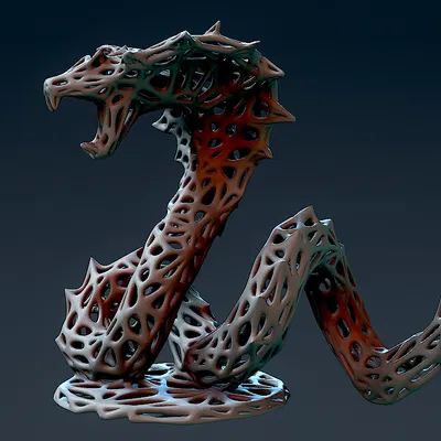 Rắn Voronoi - Mô Hình 3D Miễn Phí