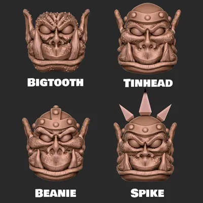 Bộ Đầu Orc Hai – Gói Phụ Kiện Mô Hình 28mm Vogland