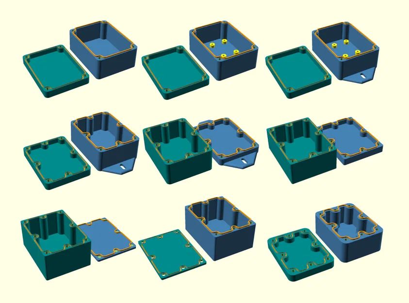 Hộp đựng dự án điện tử tùy chỉnh, chống nước IP65/IP67 bằng OpenSCAD - Image 1