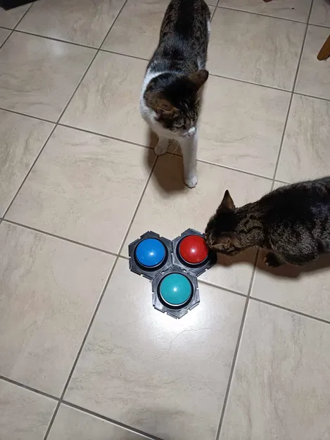 Hộp đựng nút bấm hình lục giác cho chó/mèo biết nói - Image 1