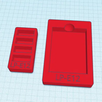 Khay Gridfinity Đựng Pin & Sạc Canon LP-E12