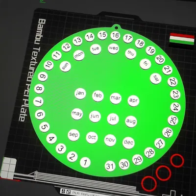 Lịch Vạn Niên Hình Tròn Có Thể Chỉnh Sửa Năm