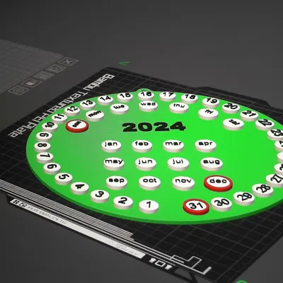 Lịch Vạn Niên Hình Tròn Có Thể Chỉnh Sửa Năm