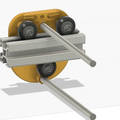 Y-Carrier với Bánh xe Rãnh V (625zz) - Cho GT2 & Trục 8mm