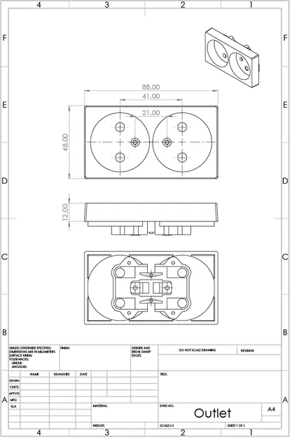 Nắp ổ cắm - Không nối đất - Image 4