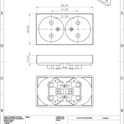 Nắp ổ cắm - Không nối đất